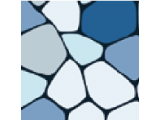Alfombra Vinilica  Q-Carpet Stone Blu